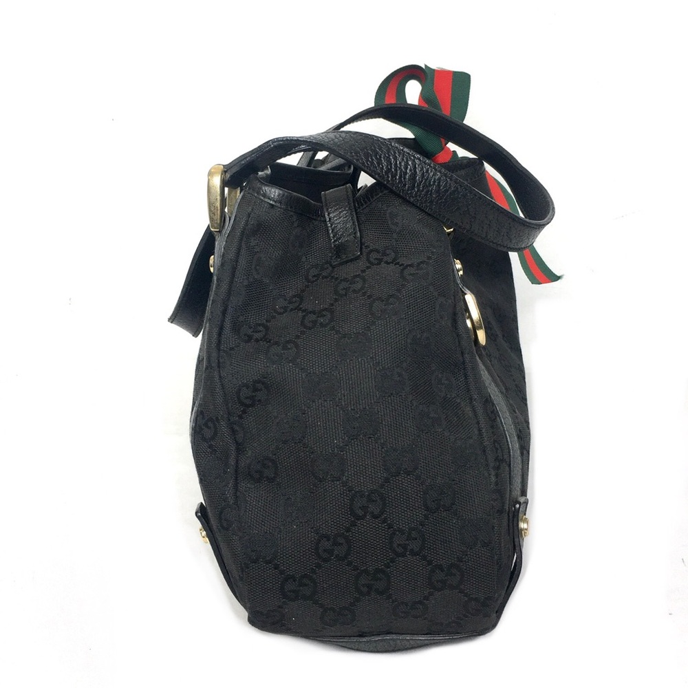 Authentic Gucci Abbey black monogram canvas shoulder bag - Picture 4 of 16